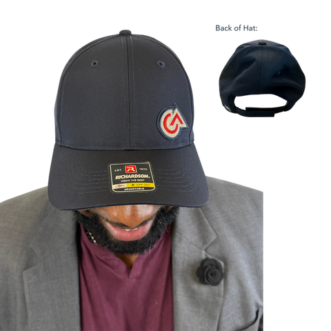 Navy Hat with Red, White & Blue Patch